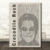 Elton John Crocodile Rock Shadow Song Lyric Quote Music Print