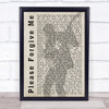 Bryan Adams Please Forgive Me Shadow Song Lyric Quote Print