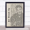 Elvis Presley All Shook Up Face Shadow Song Lyric Quote Print