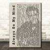 Elvis Presley Always On My Mind Face Shadow Song Lyric Quote Print