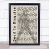 Elvis Presley Devil In Disguise Pose Shadow Song Lyric Quote Print