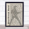Elvis Presley Heartbreak Hotel Pose Shadow Song Lyric Quote Print