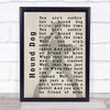 Elvis Presley Hound Dog Pose Shadow Song Lyric Quote Print