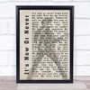 Elvis Presley It's Now Or Never Pose Shadow Song Lyric Quote Print
