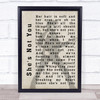 Elvis Presley She's Not You Pose Shadow Song Lyric Quote Print