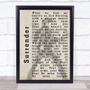 Elvis Presley Surrender Pose Shadow Song Lyric Quote Print