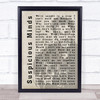 Elvis Presley Suspicious Minds Face Shadow Song Lyric Quote Print