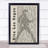 Elvis Presley Viva Las Vegas Pose Shadow Song Lyric Quote Print