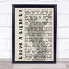 Garth Brooks Leave A Light On Shadow Song Lyric Quote Print