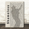 Garth Brooks Shameless Shadow Song Lyric Quote Print