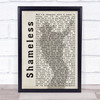 Garth Brooks Shameless Shadow Song Lyric Quote Print