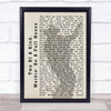 Garth Brooks Two Of A Kind, Workin' On A Full House Shadow Song Lyric Print