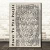 John Lennon Power To The People Shadow Song Lyric Quote Print