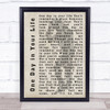 Michael Jackson One Day in Your Life Shadow Song Lyric Quote Print