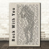 Michael Jackson Rock With You Shadow Song Lyric Quote Print