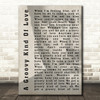 Phil Collins A Groovy Kind Of Love Shadow Song Lyric Quote Print