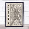 Queen Fat Bottomed Girls Freddie Mercury Shadow Song Lyric Quote Print