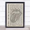 The Rolling Stones (I Cant Get No) Satisfaction Shadow Song Lyric Quote Print