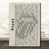 The Rolling Stones Happy Shadow Song Lyric Quote Print