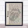 The Rolling Stones Happy Shadow Song Lyric Quote Print