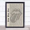 The Rolling Stones She Was Hot Shadow Song Lyric Quote Print