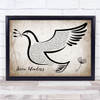 Fleetwood Mac Seven Wonders Vintage Dove Bird Song Lyric Print