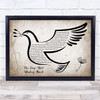 The Beatles The Long And Winding Road Vintage Dove Bird Song Lyric Music Art Print