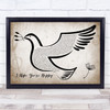 Blue October I Hope You're Happy Vintage Dove Bird Song Lyric Music Art Print