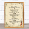 Adam Faith Poor Me Vintage Guitar Song Lyric Wall Art Print