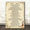 Maroon 5 Memories Vintage Guitar Song Lyric Quote Music Print