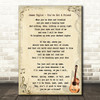 James Taylor You've Got A Friend Song Lyric Vintage Quote Print
