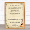 Jimi Hendrix Little Wing Song Lyric Vintage Quote Print