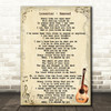 Lonestar Amazed Song Lyric Vintage Quote Print