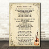 Michael Jackson Ben Song Lyric Vintage Quote Print