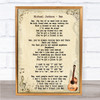 Michael Jackson Ben Song Lyric Vintage Quote Print