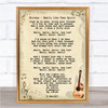 Nirvana Smells Like Teen Spirit Song Lyric Vintage Quote Print