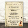 Norah Jones Come Away With Me Song Lyric Vintage Quote Print