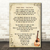 Norah Jones Turn Me On Song Lyric Vintage Quote Print