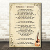 OneRepublic Apologize Song Lyric Vintage Quote Print
