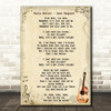 Paolo Nutini Last Request Song Lyric Vintage Quote Print
