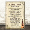 Ed Sheeran Happier Song Lyric Vintage Quote Print