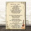 Robbie Williams Angels Song Lyric Vintage Quote Print
