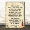 Simply Red Stars Song Lyric Vintage Quote Print