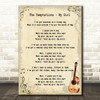 The Temptations My Girl Song Lyric Vintage Quote Print