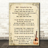 UB40 Bring Me Your Cup Song Lyric Vintage Quote Print