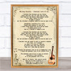 Whitney Houston Greatest Love Of All Song Lyric Vintage Quote Print