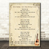 Elvis Presley - Can't Help Falling In Love Song Lyric Guitar Quote Print