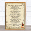 Luther Vandross - Dance With My Father Song Lyric Guitar Quote Print