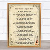Paul Weller - English Rose Song Lyric Guitar Quote Print