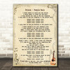 Prince - Purple Rain Song Lyric Guitar Quote Print